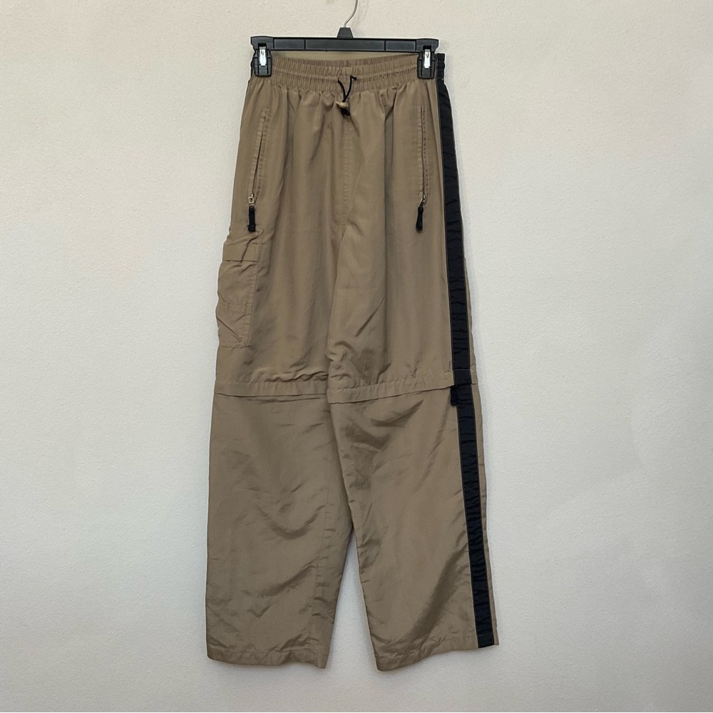Athletic Works Khaki Zip Off Mesh Lined Shorts Size Small Camping Outdoor Fish
